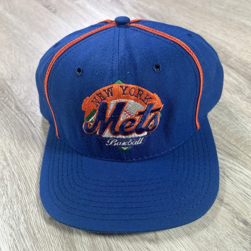 VTG New York Mets Snapback Hat MLB Baseball The Game Wool Blue Cap Made in USA